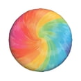 thumbnail image 2 of Multi-Size Car Tire Dust Cover Sunscreen, Corrosion, Dust And Water Keep Spare Tires Clean Mediumvioletred Tie Dye Background Rainbow Colors 16 Inch, 2 of 8