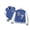 Blue, variant on OOOUM Kids Christmas Theme Varsity Jacket Striped Collar Button Down Bomber Jacket Graphic Streetwear Baseball Jacket Black 5-6 Years