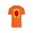 thumbnail image 1 of Playera Con Estampado De El Corazon De La Loteria Mexicana Tradicion Mexicana Color Anaranjado Talla Chica Marca Emil SaEs, 1 of 4