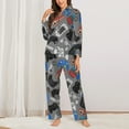 thumbnail image 3 of Kll Video Game Print Women'S Long Sleeve Pajamas With Pants Sleepwear Loungewear 2 Set-Medium, 3 of 9