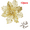 Gold, variant on 12 pcs 6.3 Inch Christmas Poinsettia Flowers with Clips, Xmas Tree Ornaments Artificial Flower Decor for Xmas Tree Wreath Wedding Party New Year Home Decoration, Red