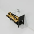 thumbnail image 6 of Norwalk 48 in W x 22 in D Black Oak Single Bath Vanity, Carrara Marble Top, and Faucet Set, 6 of 8