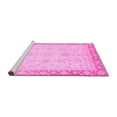 thumbnail image 2 of Ahgly Company Machine Washable Indoor Round Abstract Pink Modern Area Rugs, 8' Round, 2 of 4