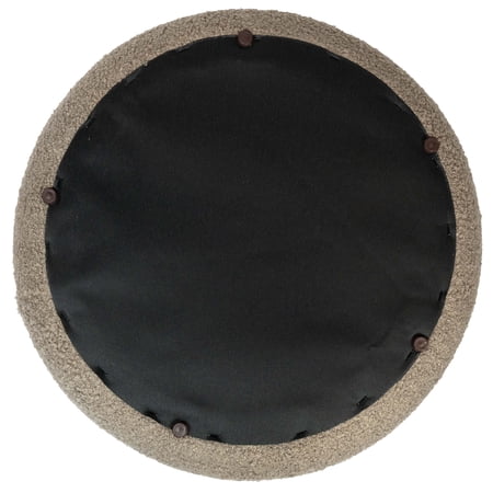 MAINSTAYS CLOUD OTTOMAN, BOUCLE TAUPE
