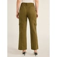 thumbnail image 2 of Free Assembly Women's Straight Leg Cargo Pants, 30” Inseam, Sizes 0-20, 2 of 5