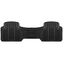 FH Group Universal Fit Rubber Floor Mats for Cars, Trimmable Mats for Most SUV Truck Black - Rear