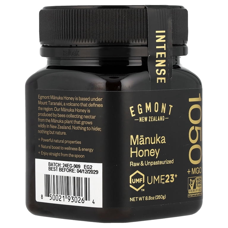 Egmont Honey Manuka Honey, Raw & Unpasteurized, UMF™ 23+, MGO+