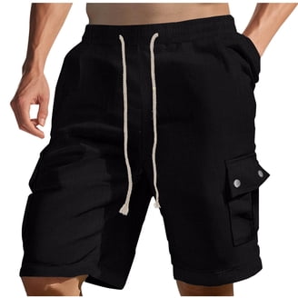 Short Cargo Homme En Plein Air été Séchage Rapide Casual Couleur Pure Pantalon Extensible Randonnée Multi-Poches Plage Tactique Travail Court (sans Ceinture