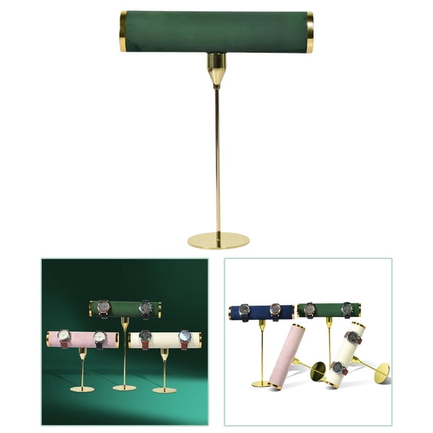 Soporte para pulsera para tobilleras, soporte para brazalete, soporte para joyería de barra, organizador de reloj, estante para joyería para vitrina de mesa para el L Salvador expositor de joyas