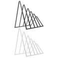 thumbnail image 1 of Estantería de hierro para libros con múltiples rejillas, organizador de archivos estable, soporte triangular de hierro, 2 unidades, 1 of 6