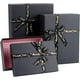 thumbnail image 1 of Juego de 3 cajas de cartón rectangulares negras con cinta para regalos, ideales para fiestas, cumpleaños, San Valentín y otras ocasiones especiales., 1 of 8