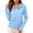 Blue, variant on Vivianyo HD Women's Full Zip Hooded Sun Protection Athletic Jacket, Long Sleeve Thumb Hole Side Pocket Solid Lightweight Workout Outerwear for Women, Women's Black, Sizes S-2XL