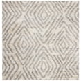 thumbnail image 2 of SAFAVIEH Berber Avery Geometric Shag Area Rug, Cream/Gray, 8' x 8' Square, 2 of 9