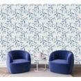 thumbnail image 2 of Blue Leaves Wallpaper Pre-Pasted - 25"W x 125"H, 2 of 3