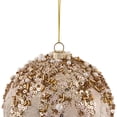 thumbnail image 3 of 4" Gold Mercury Glass Style Shatterproof Christmas Ball Ornament with Beads, 3 of 7