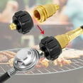 thumbnail image 4 of GUYUTING Propane Gas Adapter Solid Brass for 2lb Cylinder Filling QCC1 POL to 14 NPT Male Thread RV Grill Fryer Cooker, 4 of 9