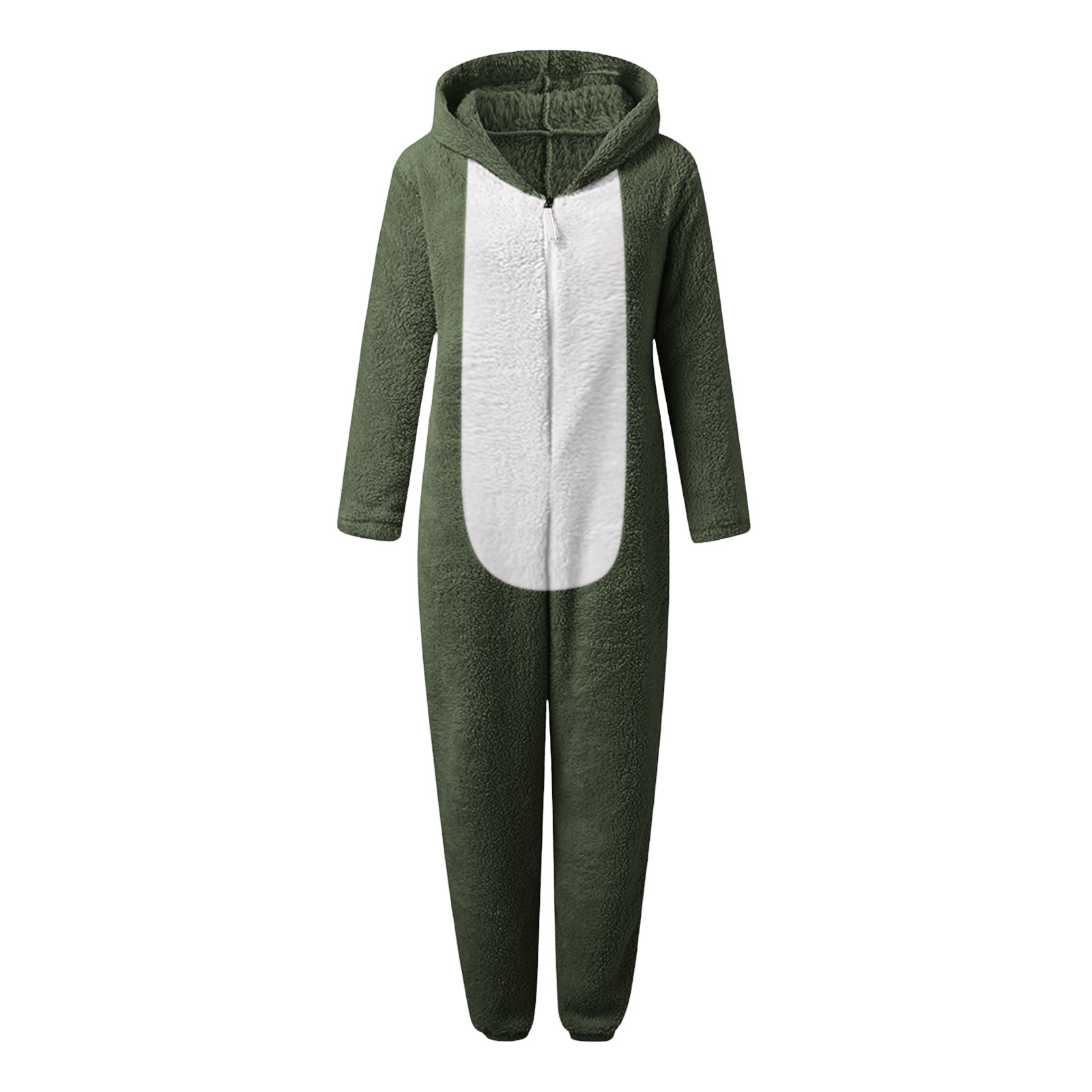 UQJfacai Girls Fleece Onesie Jumpsuit Kids Color Block Warm Sherpa Romper One Piece Zipper Cat Ear Hooded Cute Loungewear 4-14 Years