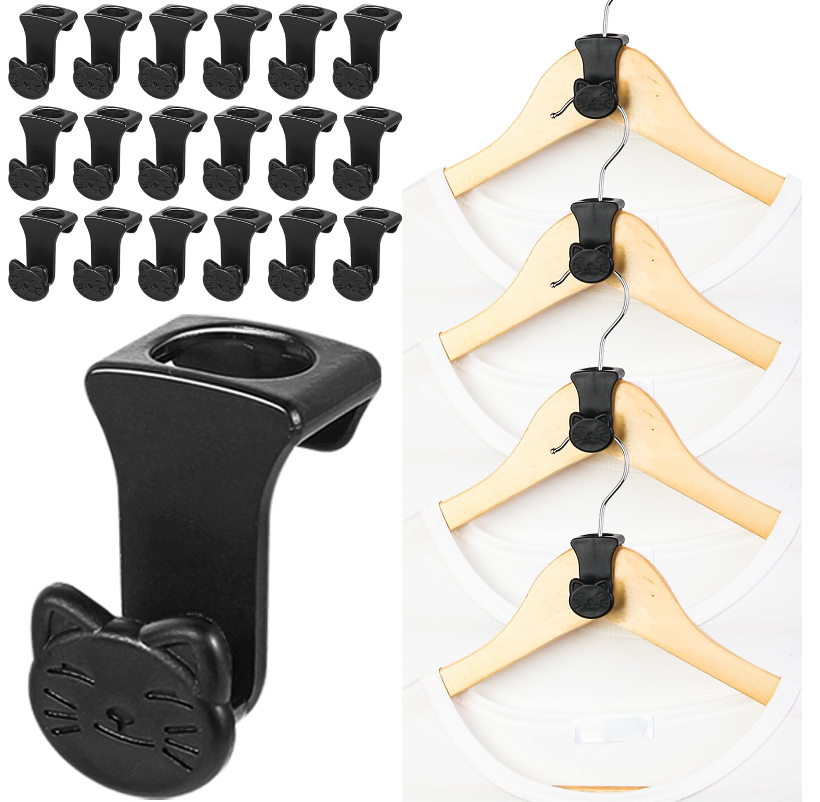 30PCS Triangles Hanger Hooks Clothes Hanger Organizer Connector Hooks