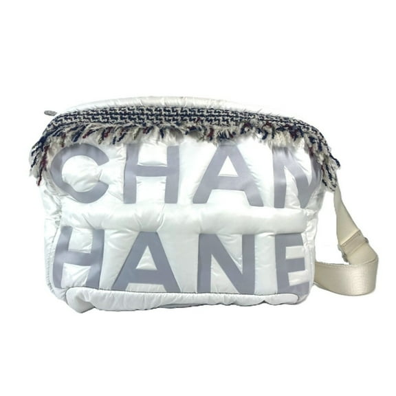 Pre-Owned CHANEL Coconeige Fringe CC Coco Logo Bag Crossbody Shoulder Nylon Women's... (Good)