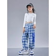 thumbnail image 3 of Girls Hip Hop Cool Shirt Street Dance Baggy Cargo Pants Children Crop Plaid Jacket Streetwear Kids Jazz Joggers Clothes Sets, 3 of 6