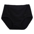 thumbnail image 2 of HNMKIU Plus Size Panties Fashion Casual High Waist Lace Hipster Briefs Soft Stretch for Daily Comfort Womens Boyshorts Underwear Black,XXL, 2 of 4