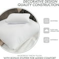 thumbnail image 4 of 22" x 22" Microbead Stuffer Pillow Insert Sham Square Pillow Cushion for Extra Comfort & Support. Zip Pocket w/ Mini stuffer Zip-in Insert - Adjustable & Perfect Fit With Any Decorative Cover - 1 Pcs, 4 of 5