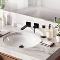 thumbnail image 4 of Wowow Solid Brass Single Handle Wall Mounted Bathroom Faucet with Rough-In Valve, 4 of 7