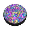 thumbnail image 3 of XMXY Crying Girl Swirl Psychedelic Spare Tire Cover, Universal Waterproof Cover for Jeep RV Tire Wheel Protection, 16 inch, 3 of 8