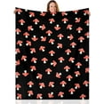 thumbnail image 4 of Mushroom Blanket, Birthday Gifts for Women Kids, Red Mushroom Christmas Decorations, Soft Flannel Fleece Throw Blanket for Sofa Couch Bed, Cottagecore Room Decor 60''''x50'''', 4 of 5
