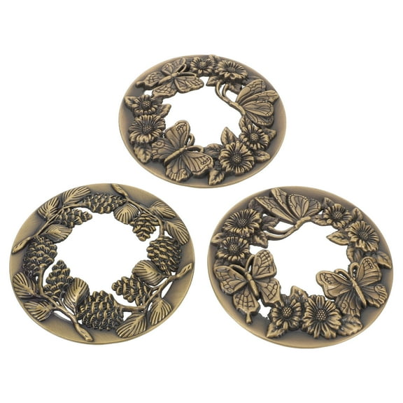 ELAYARD Golden Zinc Alloy Jar Candle Lid Replacement for Candle Jars with Even Burning Design and Wax Spill Prevention