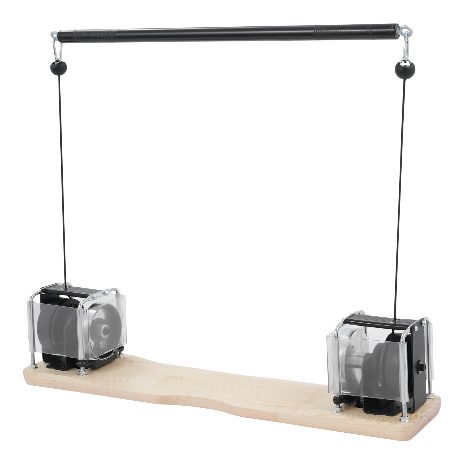 Multifunctional Home Gym Equipment - 15-37lb Adjustable Resistance - All-in-One Strength Training System with Wood & Metal Base
