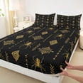 thumbnail image 3 of Feelyou Vintage Damask Aztec Bed Sheets, Gothic Spider Animal King Sheets, 4pcs, 3 of 7