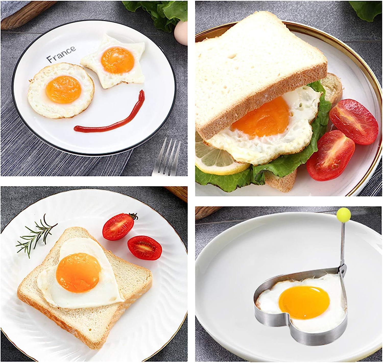DELESYS 1PC Stainless Steel Fried Egg Shaper Poachers Pancake Ring Mold For Kitchen Cooking Breakfasts Tools