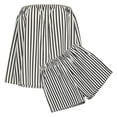 thumbnail image 7 of Arlun Women's 2 Piece Matching Sets Fashion Striped Sleeveless Strapless Tube Top and Loose Shorts Sets 2026 Summer Vacation Outfits Casual Loose Fit Stylish Y2k Going out Set 1-Black L, 7 of 7