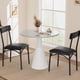 thumbnail image 1 of Set of 2 forrado dining sillas con pu leather back, comfortable y easy - to - assemble para kitchen y apartment, negra, 1 of 7