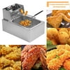 10L 2.5KW Countertop Stainless Steel Single Container Tank Commercial Restaurant Electric Deep Fryer US Plug