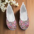 thumbnail image 3 of Wismoutput Love Heart Stylish Printed Shoes for Women Breathable Wear-Resistant Slip-on Flat Shoes Size 6-11, 3 of 7