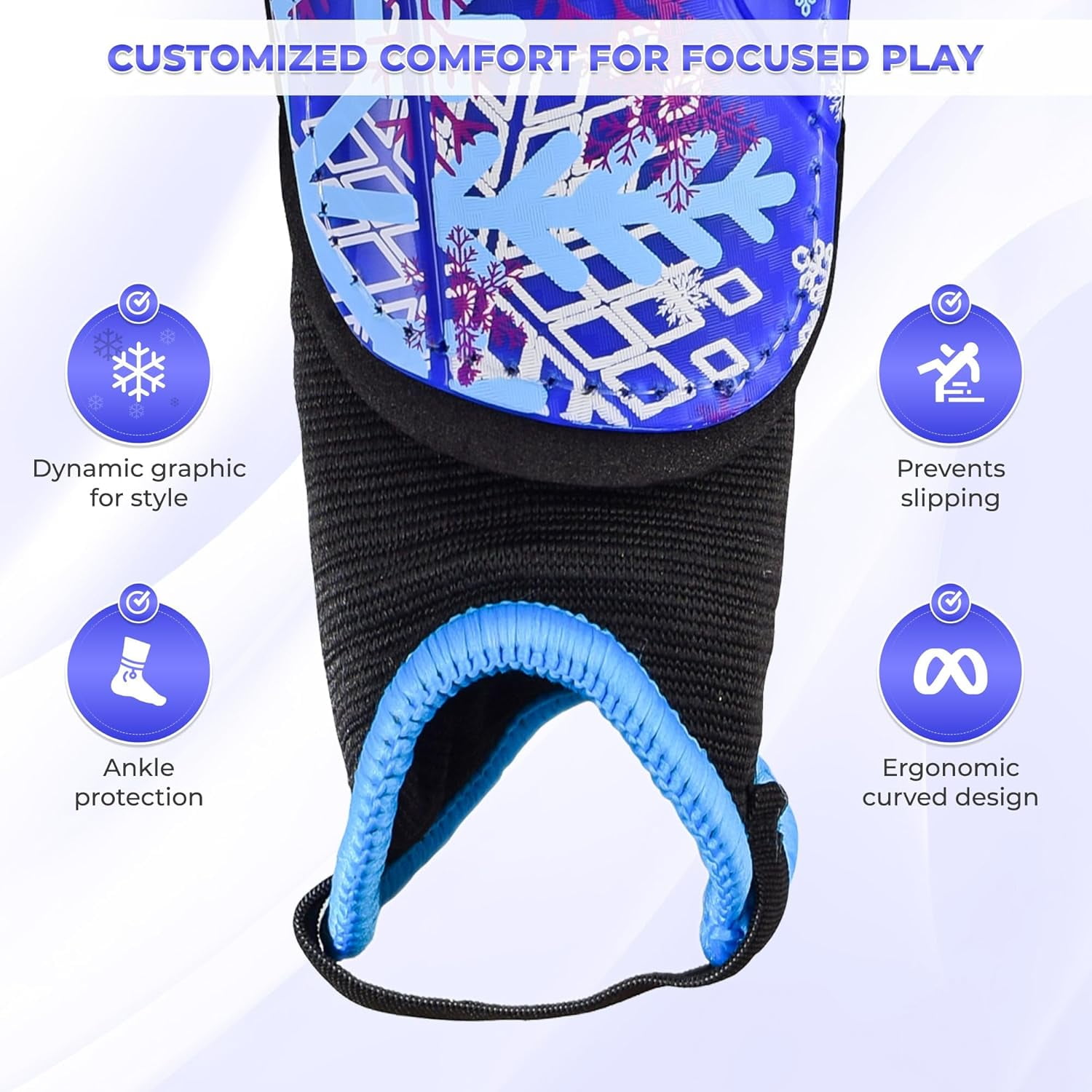 Vizari Soccer Shin Guards with Ankle Protection for Kids, Youth, Adult Sizes - Lightweight & Durable Shinguards, Size - XS