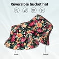 thumbnail image 3 of KLL Many Kind Of Flowers Bucket Hat for Women Men Packable Travel Beach Sun Hat Outdoor Rave Accessories Reflective Fisherman Cap, 3 of 6