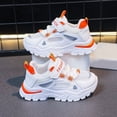 thumbnail image 2 of NIEWTR Toddler Shoes Kids Breathable Sneakers Mesh Lightweight Easy Walk Casual Sport Strap Athletic Running Shoes for Boys Girls(A-Orange,12), 2 of 9