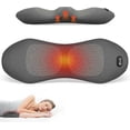 thumbnail image 1 of Triple Fusion Back Massager, Electric Lumbar Support Pillow Heat Vibration Massage Lower Back Spine Decompression Device, Dark Gray, 1 of 8
