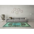 thumbnail image 3 of Ahgly Company Indoor Rectangle Persian Light Blue Traditional Area Rugs, 7' x 10', 3 of 4