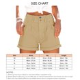 thumbnail image 2 of Pantalones cortos con bolsillos de cintura alta, pantalones cortos de verano para mujer, pantalones cortos casuales con bolsillos para mujer, pantalones cortos casuales de verano para mujer, respuesta rápida, 2 of 2