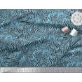 thumbnail image 2 of Soimoi Blue Poly Georgette Fabric Leopard & Wild Animal Skin Decor Fabric Printed BTY 52 Inch Wide, 2 of 3