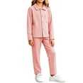 thumbnail image 5 of Lovzfmll Loungewear Set for Boys & Girls, Plaid Fleece Top & Pants, Cozy Home Wear for Big Girls, 14-15 Years, 5 of 7