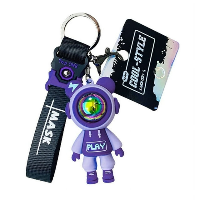 Keychain Key Chain Eye-catching Cartoon Fade-resistant Multiple Use Unfading Bag Decor Easy-carrying Cute Astronaut Bear Doll Keyring Bag Accessory