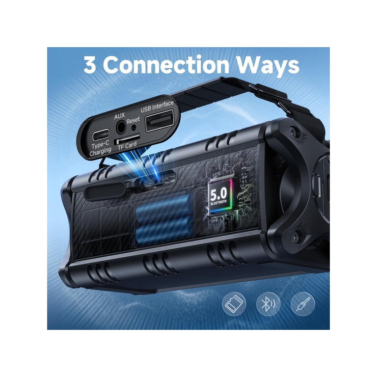 W-KING Bluetooth Portable Speaker, Black, D8 - Walmart.com