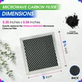 thumbnail image 3 of Microwave Charcoal Filter 5.35” x 5.03” for 8206230A Maytag and Whirlpool Microwave Filter Replacement - Carbon Filter Freshens and Filters Kitchen Air in Over the Range Oven Vent Fan, 3 of 6