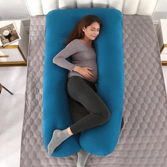 CradlePlanet Pregnancy Pillow, Maternity Pillow, U-Shape, With Extra Cotton than regular pillows, Fuller, high Quality