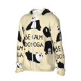 thumbnail image 2 of Kll Panda Doing Yoga Print Men'S Women’s Upf 50+ Sun Protection Outdoor Hoodie Jacket Long Sleeve Fishing Hiking Performance Shirt- Xx-Large, 2 of 8